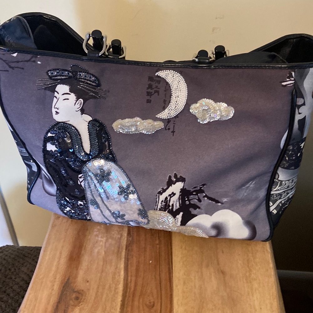 Asian print handbag